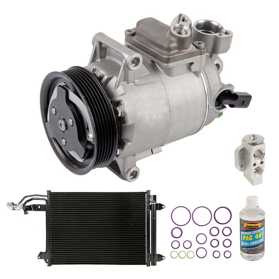 For Volkswagen Golf 2010 2011 OEM AC Compressor w/ Condenser Drier - BuyAutoParts