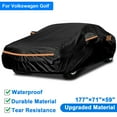 thumbnail image 1 of For Volkswagen Golf Sedan Car Cover Waterproof Automobile Exterior Cover Outdoor Rain Snow Dust Sun Protection All Weather Black, 1 of 11
