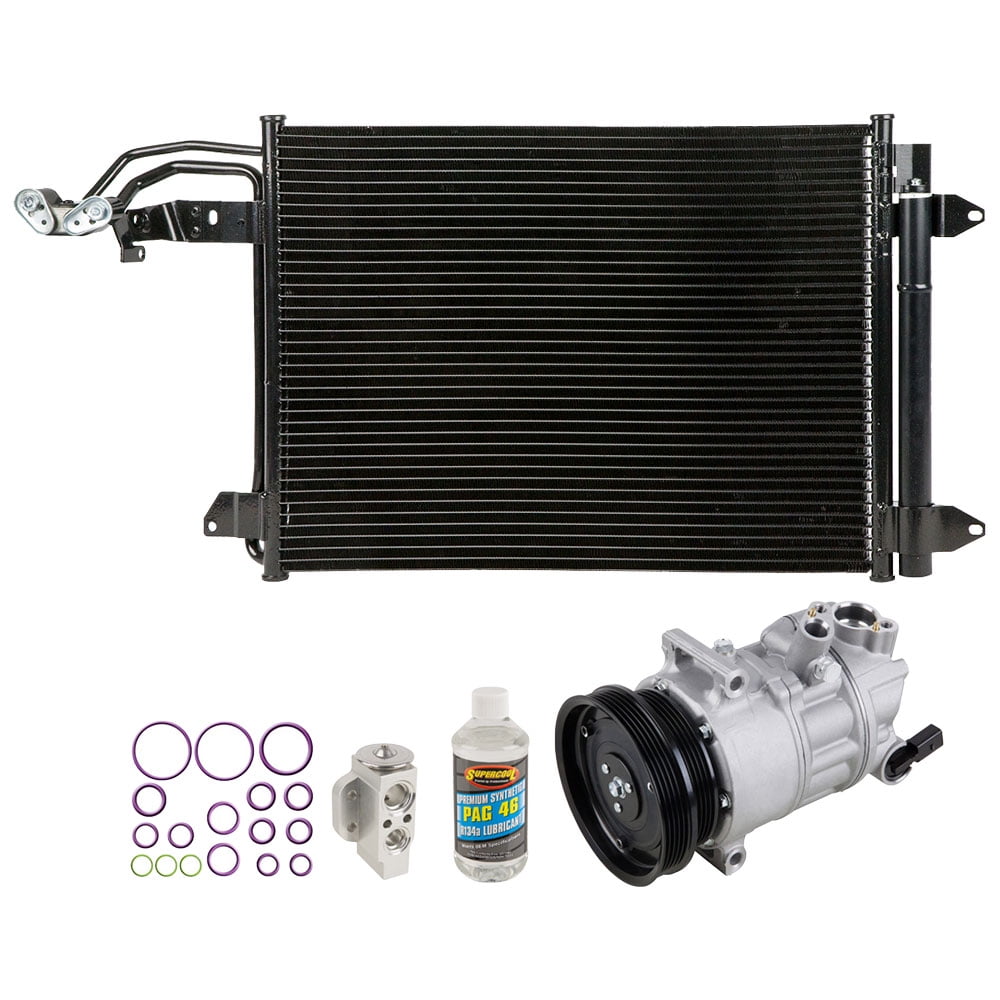 For Volkswagen Jetta 2.5L 2005 AC Compressor w/ A/C Condenser & Repair Kit - BuyAutoParts