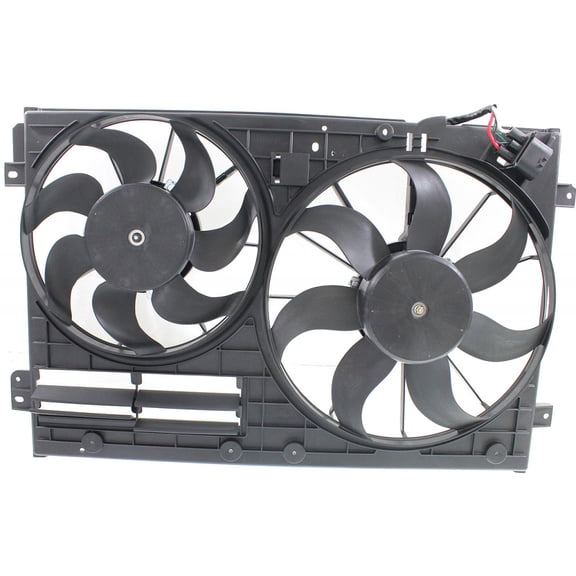 For Volkswagen Jetta Cooling Fan Assembly for Radiator/A/C Condenser 2011 2012 2013 Sedan 2.0L w/ Control Unit VW3115114 | 1K0 959 455 ET