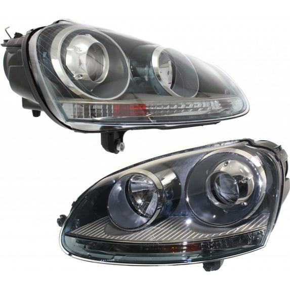 For Volkswagen Jetta Headlight Assembly 2005 06 07 08 09 2010 Pair Driver and Passenger Side HID For VW2502133