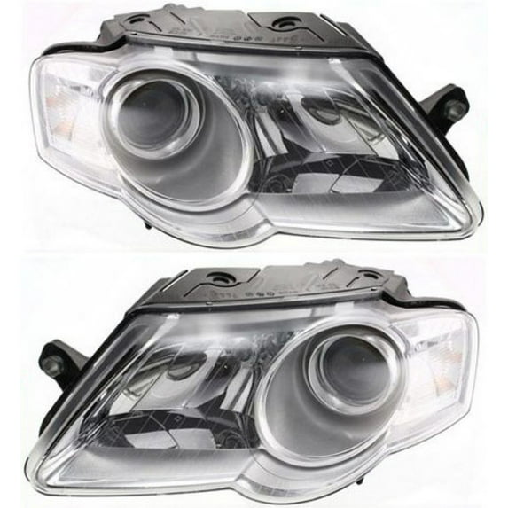 For Volkswagen Passat Headlight Assembly 2006-2010 Pair Driver and Passenger Side Hella Type For VW2502130 | VW2503130