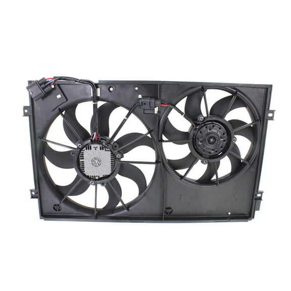 For Volkswagen Rabbit 2006 2007 2008 2009 Radiator Fan Assembly | Dual Fan | 2.5L L5 Engine | Replacement For VW3120100 | 1K0121207BB9B9, 620843