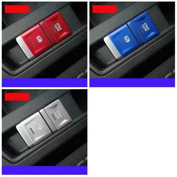 For Volkswagen T-ROC T ROC 2018 Accessories Car Electronic Hand Brake Button Panel Frame Sticker Trim 2pcs