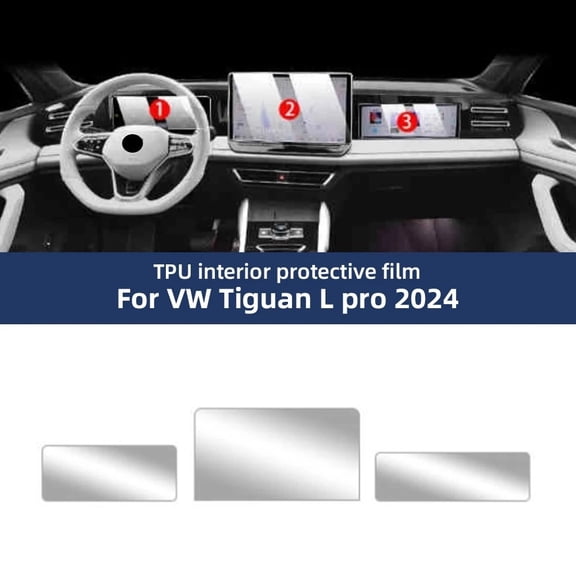 For Volkswagen Tiguan L Pro VW 2024 2025 TPU Protective Film Clear Interior Center Console Gear Panel Anti-scratch Accessories