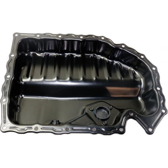 For Volkswagen Tiguan Limited Oil Pan 2018 | w/ Drain Plug & Oil Level Sensor Plug | 4.8 qts. | Steel | Front Sump Location