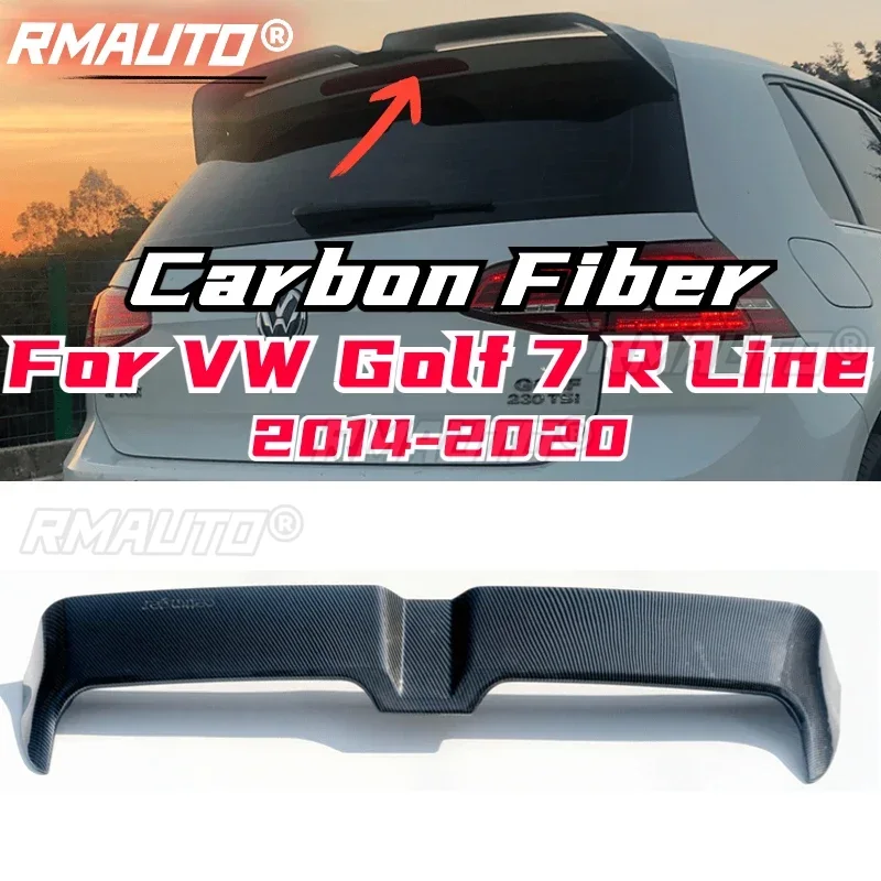 For Volkswagen VW Golf 7 Golf 7.5 MK7 MK7.5 GTI R Rear Spoiler Carbon ...