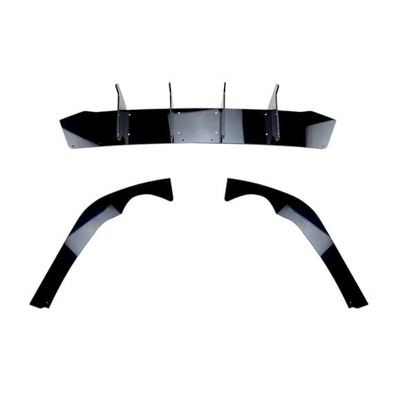 For Volkswagen VW Passat B8.5 2019-2022 Black Rear Bumper Diffuser Splitter Lip Car Boot Bracket Spoiler Plate Body Kit