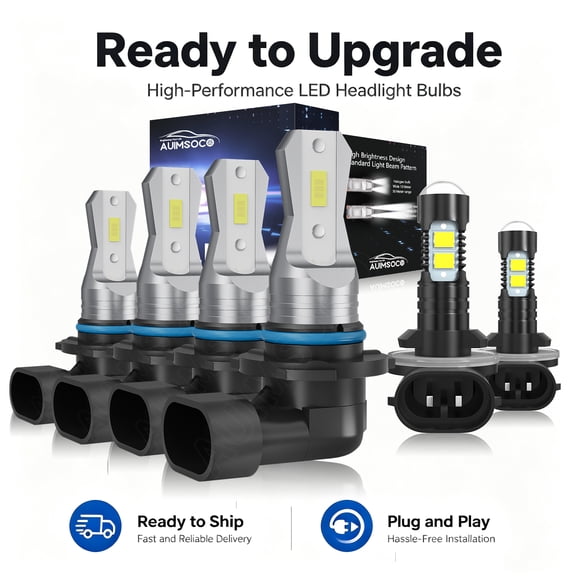 For Volvo 960 1995-1996 Super Bright Combo 6x Hi&Lo Fog Beam LED Headlight Bulbs