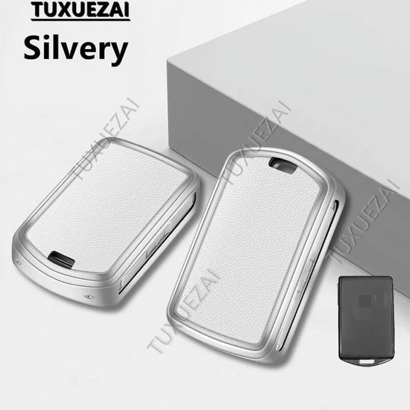 For Volvo A 3 buttons key case S60 S90 XC40 XC60 XC90 V60 V90 C40 Accessories Zinc alloy+leather Car Remote Key Case Cover Shell