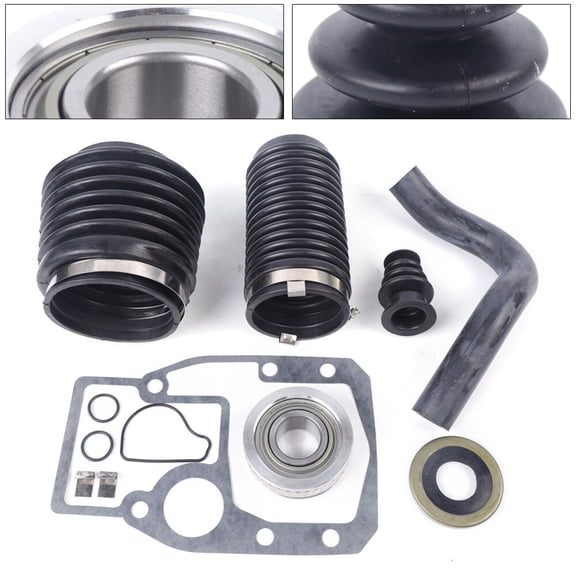 For Volvo Penta SX Cobra Drive Exhaust Bellows Gimbal Bearing Kit 3850426 Silver and Black Direct Replacement