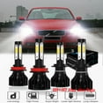 thumbnail image 1 of For Volvo S60 2014 2015 2016 2017 2018 LED Headlight Bulbs H9 High Beam H7 Low Beam 4pcs, 1 of 10