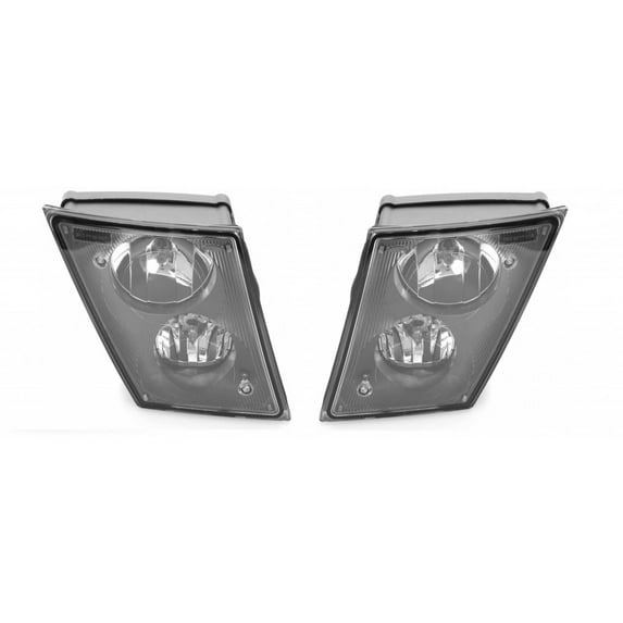 For Volvo VN/VNL Series Fog Light Assembly 2003-2011 Pair Driver and Passenger Side w/ Daytime Running Light