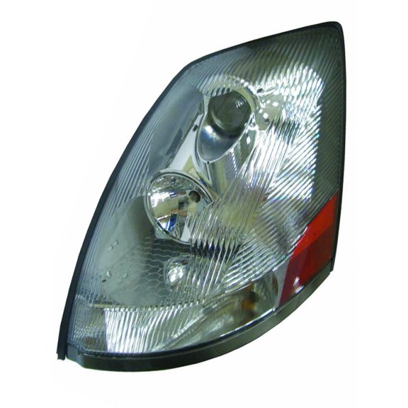 For Volvo VT Series Headlight Assembly 2004-2015 Driver Side Chrome w/ Non-Protruding Lens