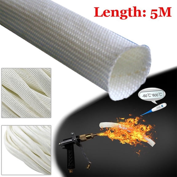 For Webasto/Eberspacher 22mm&24mm 5M Exhaust Glass Fibre Hose Lagging Insulation