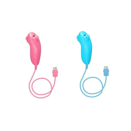 For Wii Nunchuck Controller, Remote Controllers Joystick Gamepad for Nintendo Wii/Wii U Console, 2-Pack