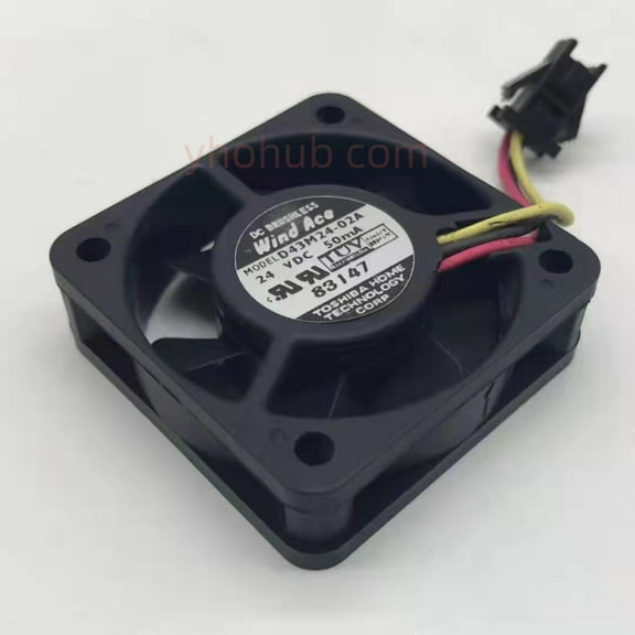 For Wind Ace D43M24-02A DC 24V 0.05A 40x40x12mm 3-Wire Server Cooling Fan
