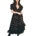 thumbnail image 1 of For Women 2024 Strawberry Sequins Embroidery Mesh Round Neck Tunic Party Dress Beach Long Dresses, 1 of 7