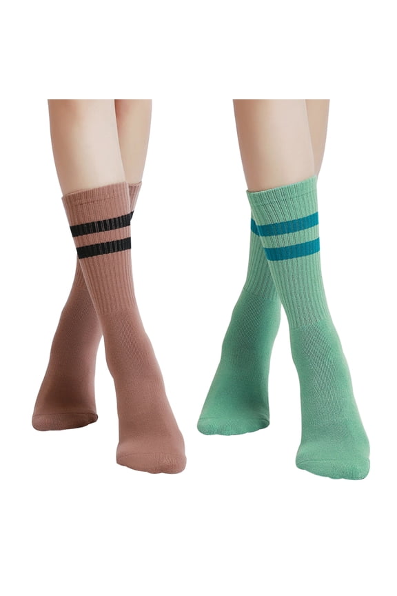 For Women 80’s Knit Super Long Ribbed for Dancer Party Sports Yoga，Stripe-Tan+green,Stripe-Tan+green,F73206