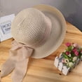 thumbnail image 1 of For Women Foldable Travel With Ribbon Straw Hat Beach Outing Sun Hat UV Protection Visor Summer Hat BEIGE, 1 of 8