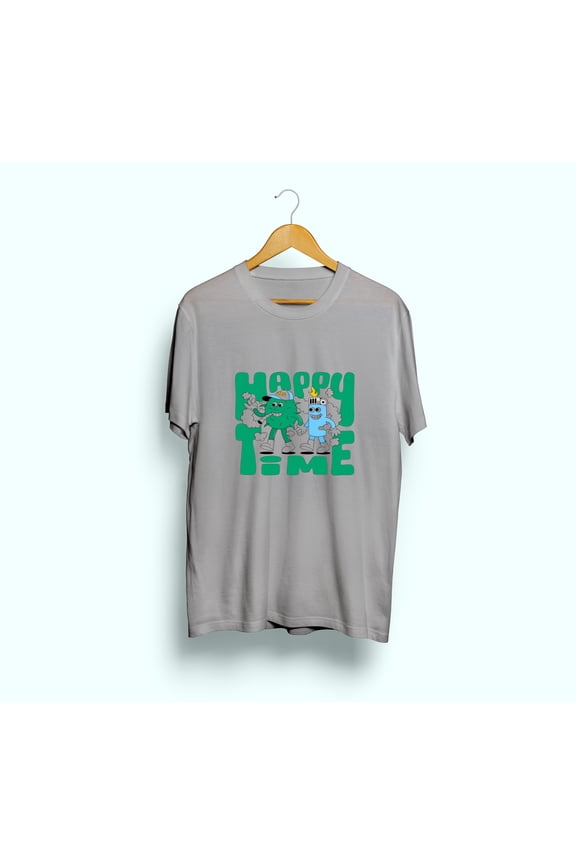 For Women & Men’s Happy Time Graphic Print Short Sleeve T-shirt Collection