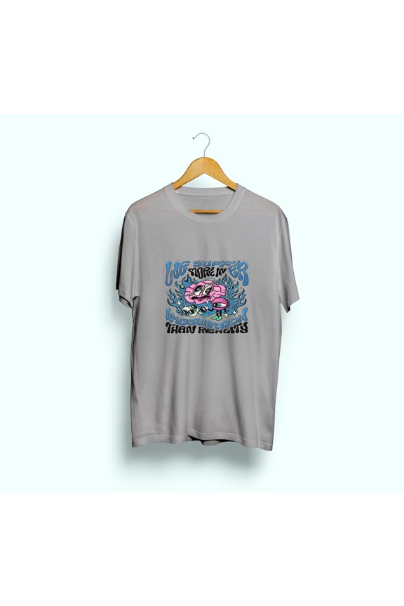 For Women Men’s Short Sleeve T-shirt, Brain，Eyes Pattern Cotton Tee, Soft and Breathable for All-Day Comfort