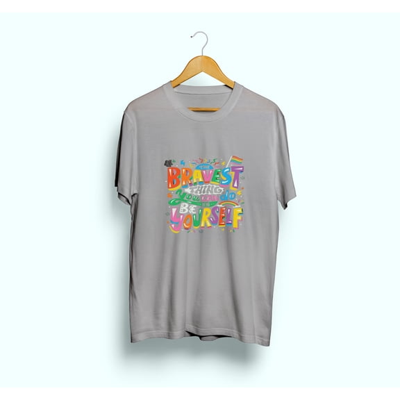 For Women & Men’s bravest yourself Graphic Print Short Sleeve T-shirt Collection