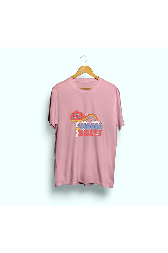 For Women & Men’s choose happy Graphic Print Short Sleeve T-shirt Collection