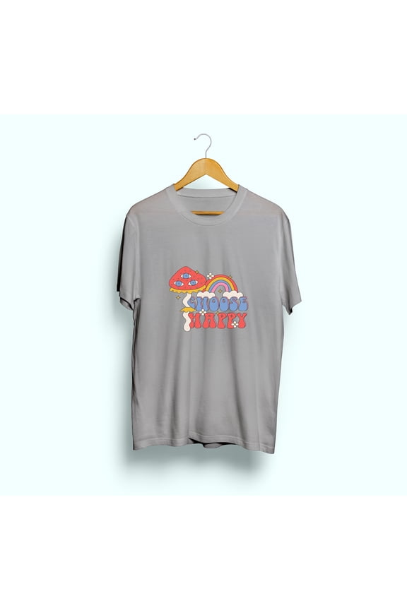 For Women & Men’s choose happy Graphic Print Short Sleeve T-shirt Collection