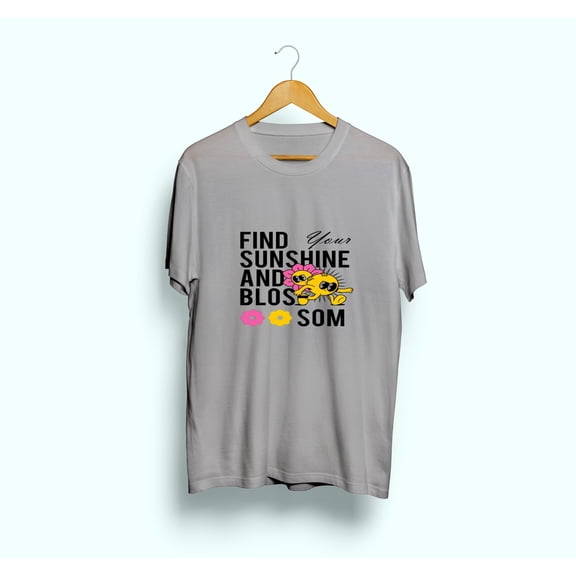 For Women & Men’s find sunshine and blos som Graphic Print Short Sleeve T-shirt Collection