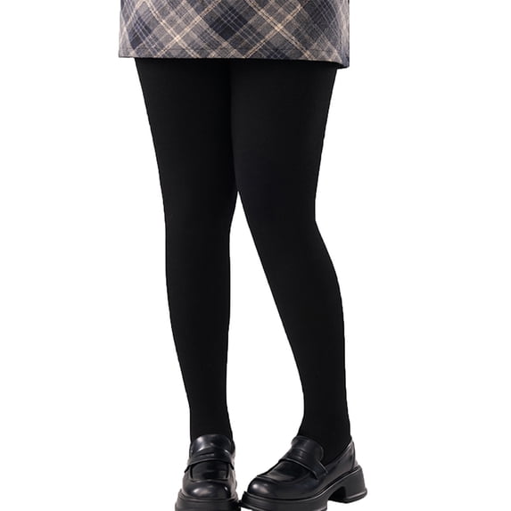 For Women Plus Size Thermal Tights 480 Denier Extra Warm Leggings Thickened Cold Weather Tights Full-Length Winter Wear For Layering