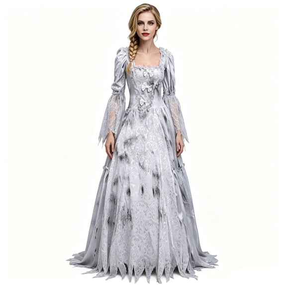 For Women Zombie Ghost Bride Dress Cosplay Costume Scary Outfit Halloween Costumes