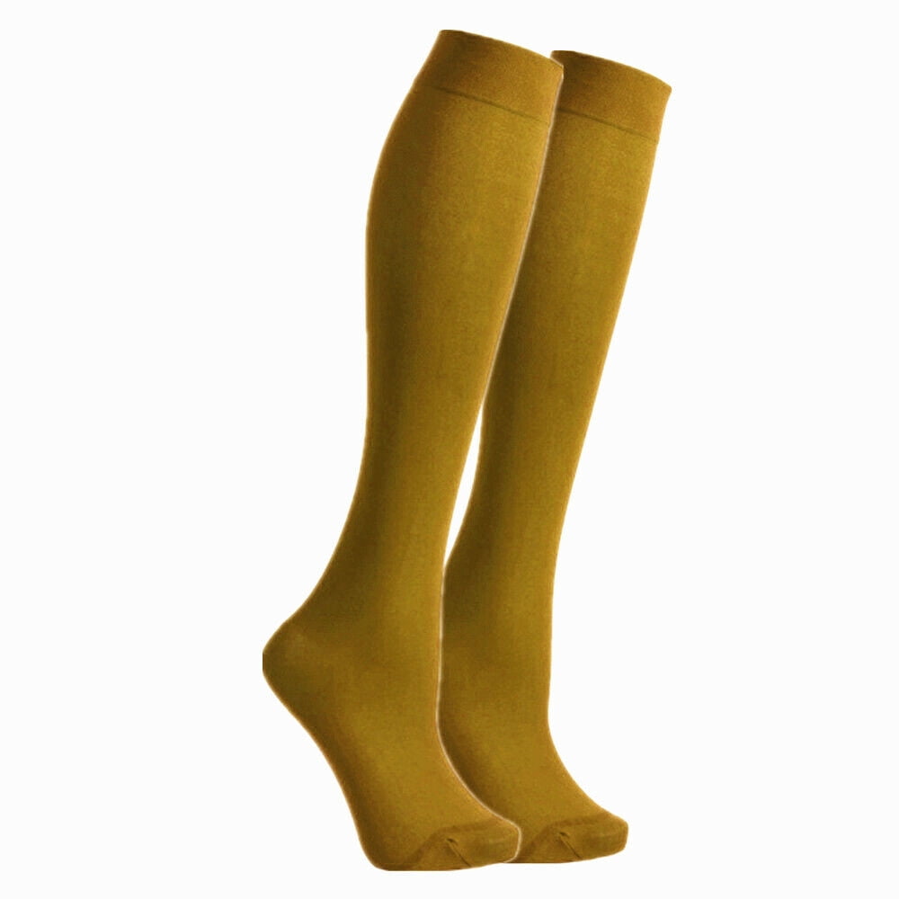 Women’s Knee High Socks Size 9-11 – Plain Solid Dress Or Trouser Socks With Spandex, Breathable & Lightweight For All Seasons