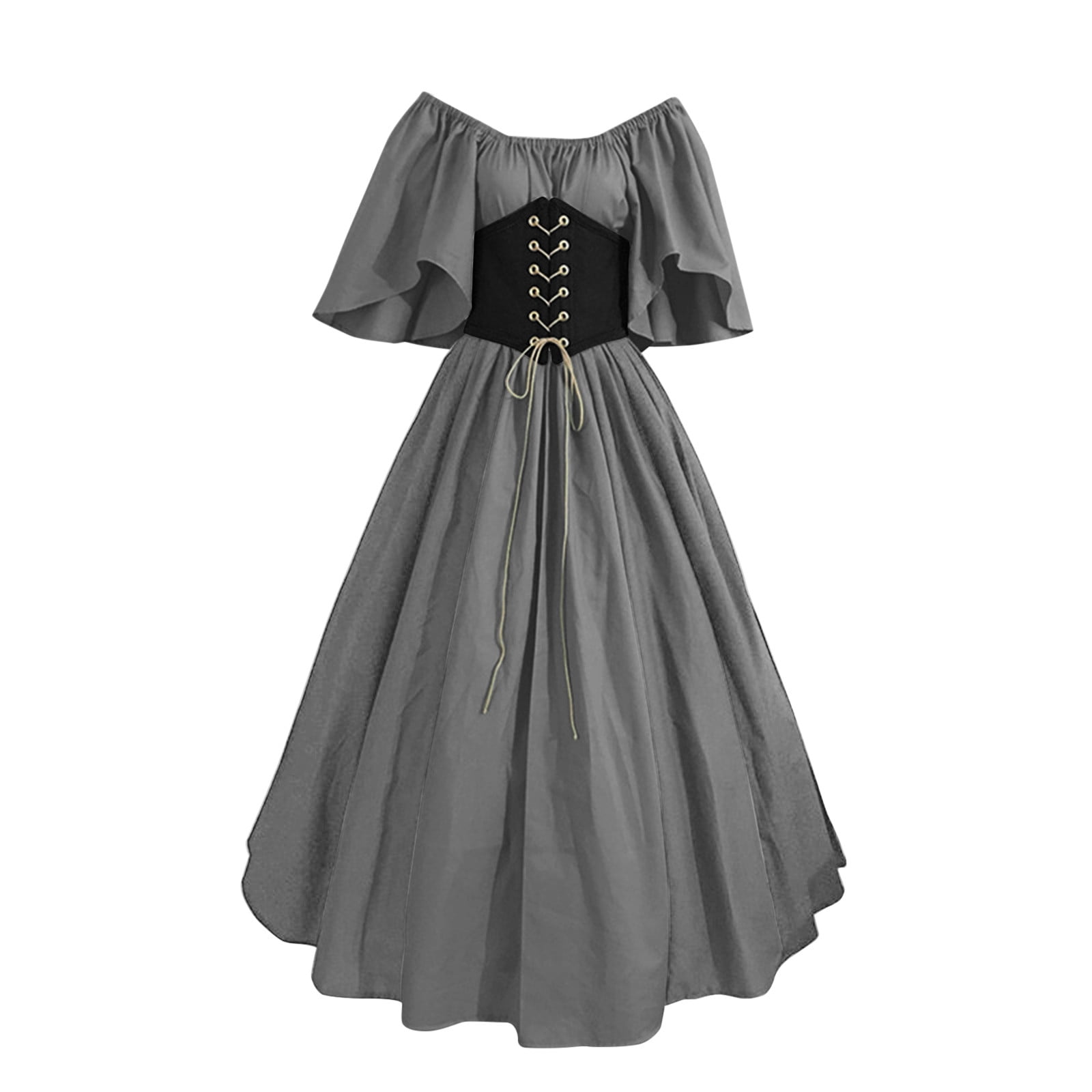 For Womens Trumpet Sleeve Irish Shirt Dress With Corset Traditional ...