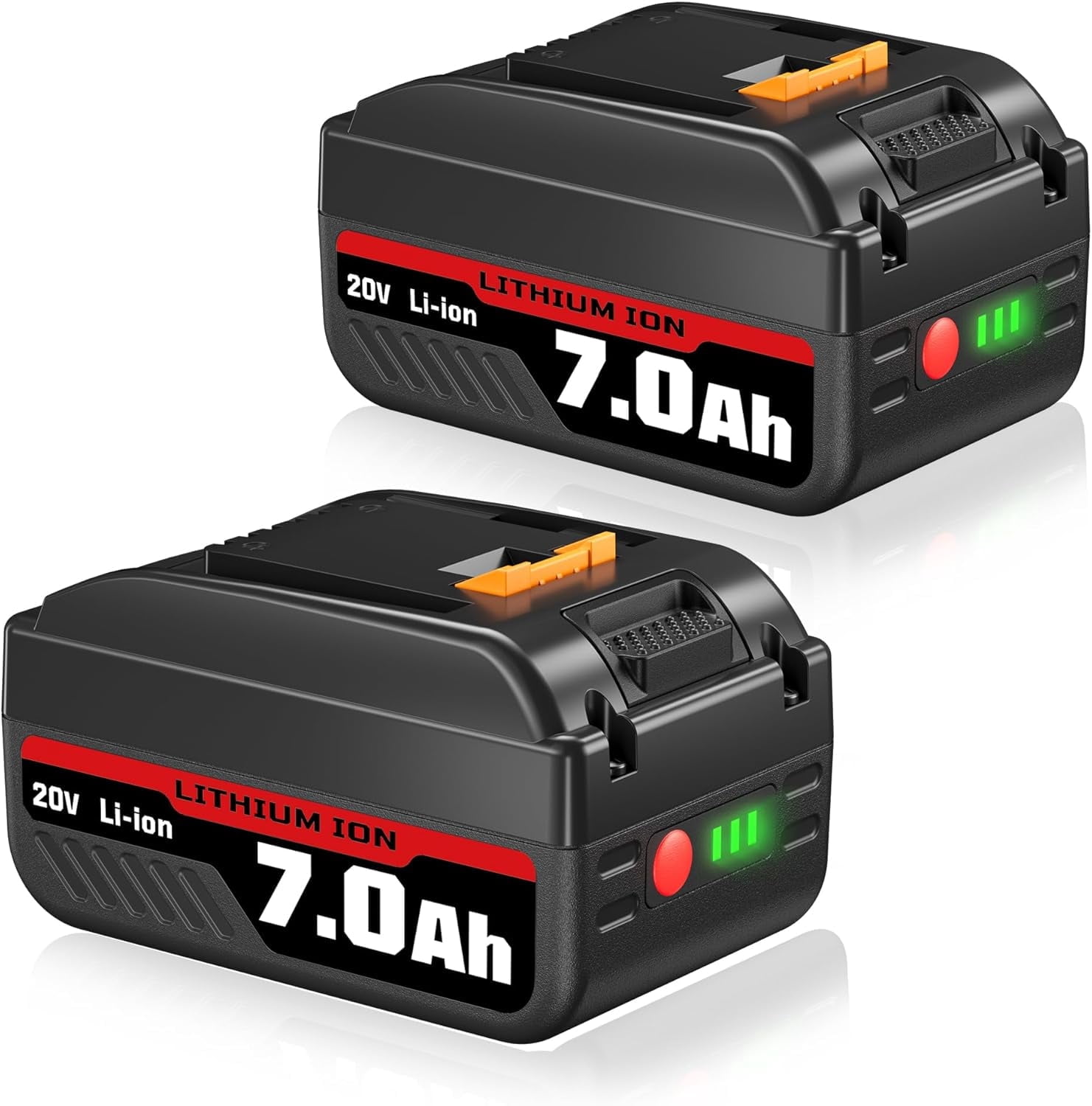 Upgraded 7000mAh 20V WA3674 Battery – Compatible With Worx PowerShare 20V Tools (2-Pack, Li-Ion, 140Wh)