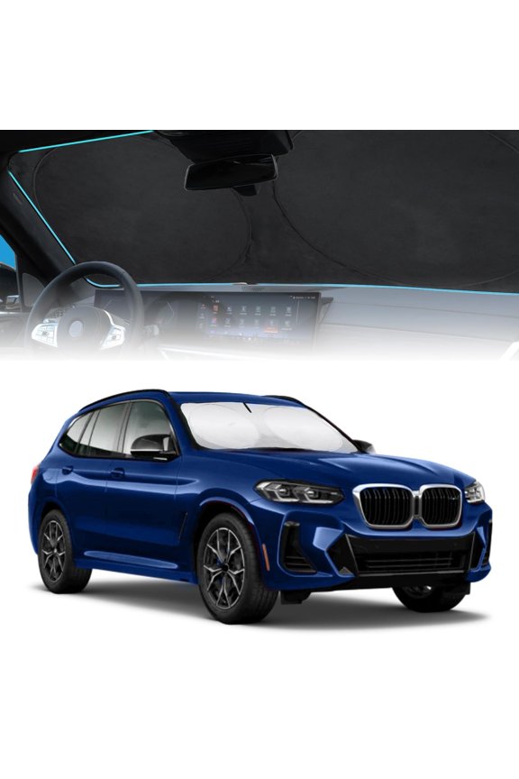For  X3 2018-2023 Sunshade Windshield Sun Shade  Insulated Front Window Shield Windshield Cover Sun Visor Protector Privacy UV Reflector Blocks Heat