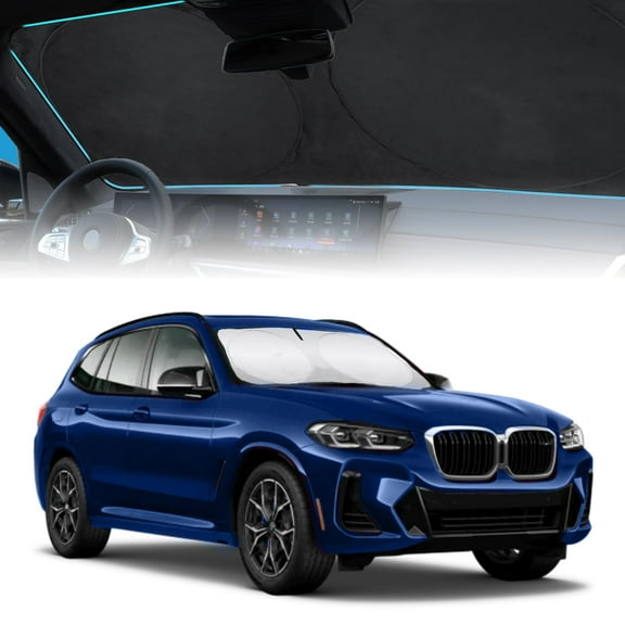 For X1 X3 X5 X7 Sunshade Windshield Sun Shade  Insulated Front Window Shield Windshield Cover Sun Visor Protector Privacy UV Reflector Blocks Heat