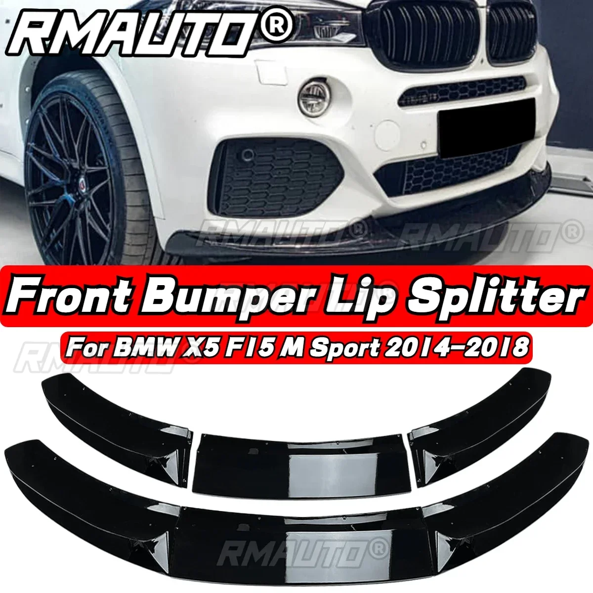 For X5 F15 Body Kit Car Front Bumper Lip Splitter Diffuser Guard Grill ...