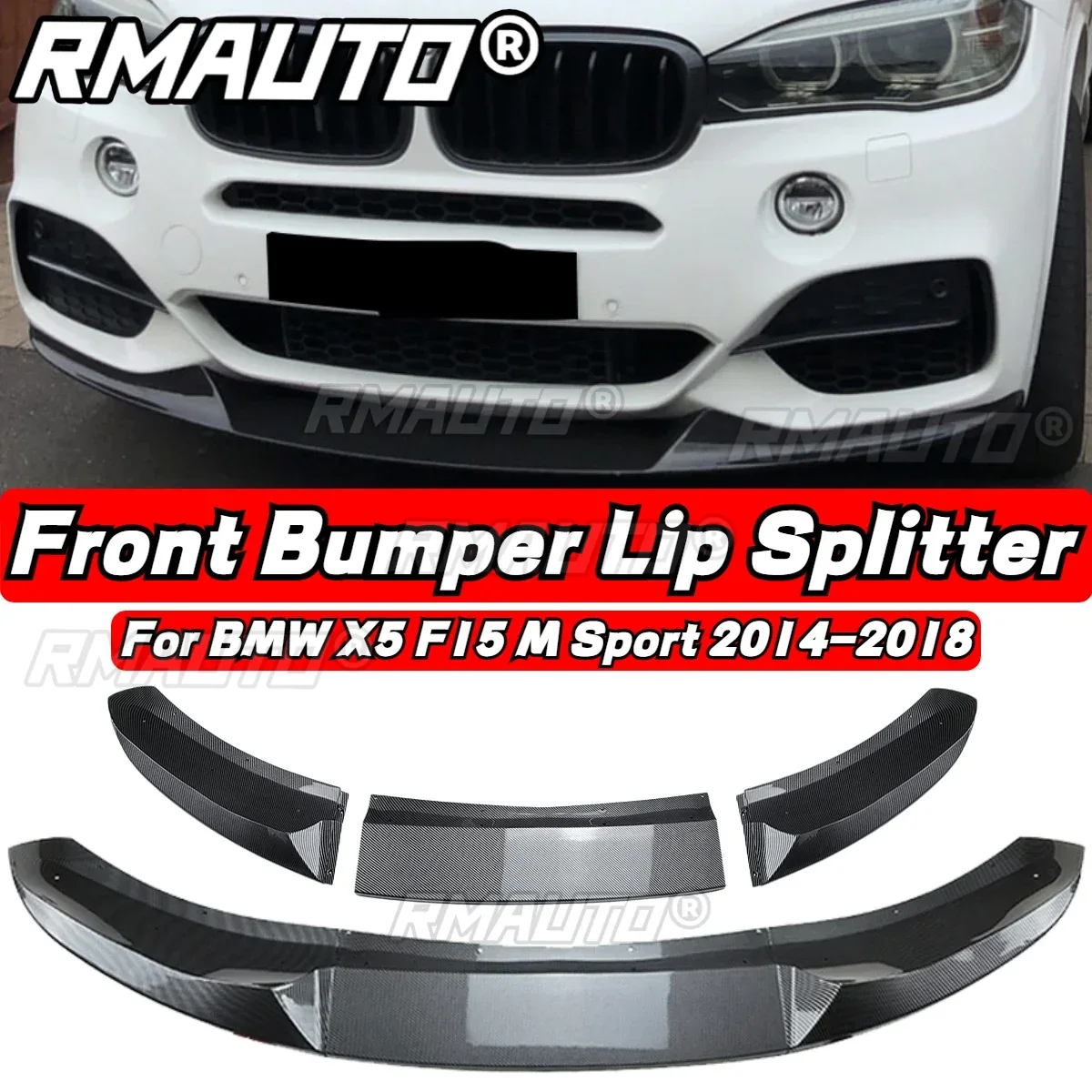 For X5 F15 Body Kit Car Front Bumper Lip Splitter Diffuser Guard Grill ...