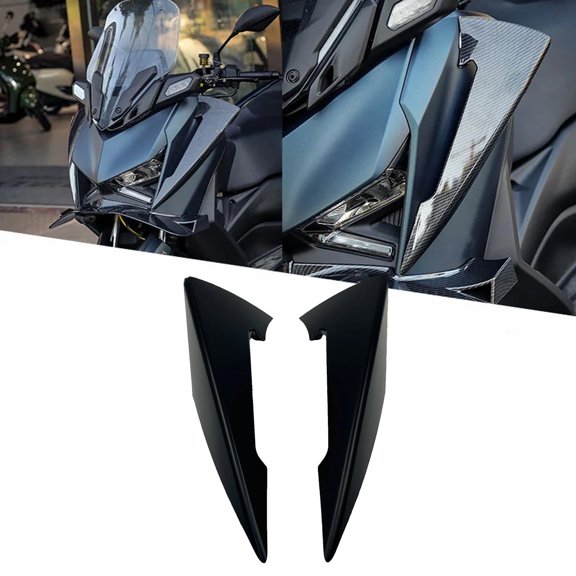 For XMAX300 xmax 300 2024 2023 accessories side spoiler overall flow cover motorcycle stator wing wide body guide plate side wing (matte black)