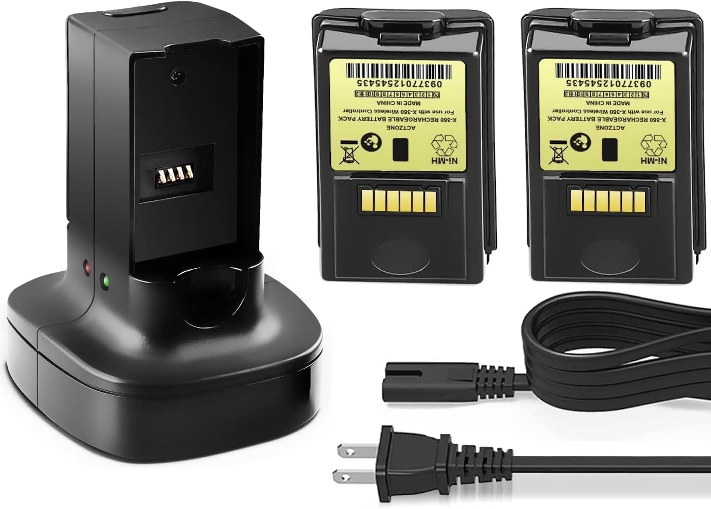 2 Pack Rechargeable Battery Packs For Xbox 360 Controller – 4800mAh USB Charger Cable Included