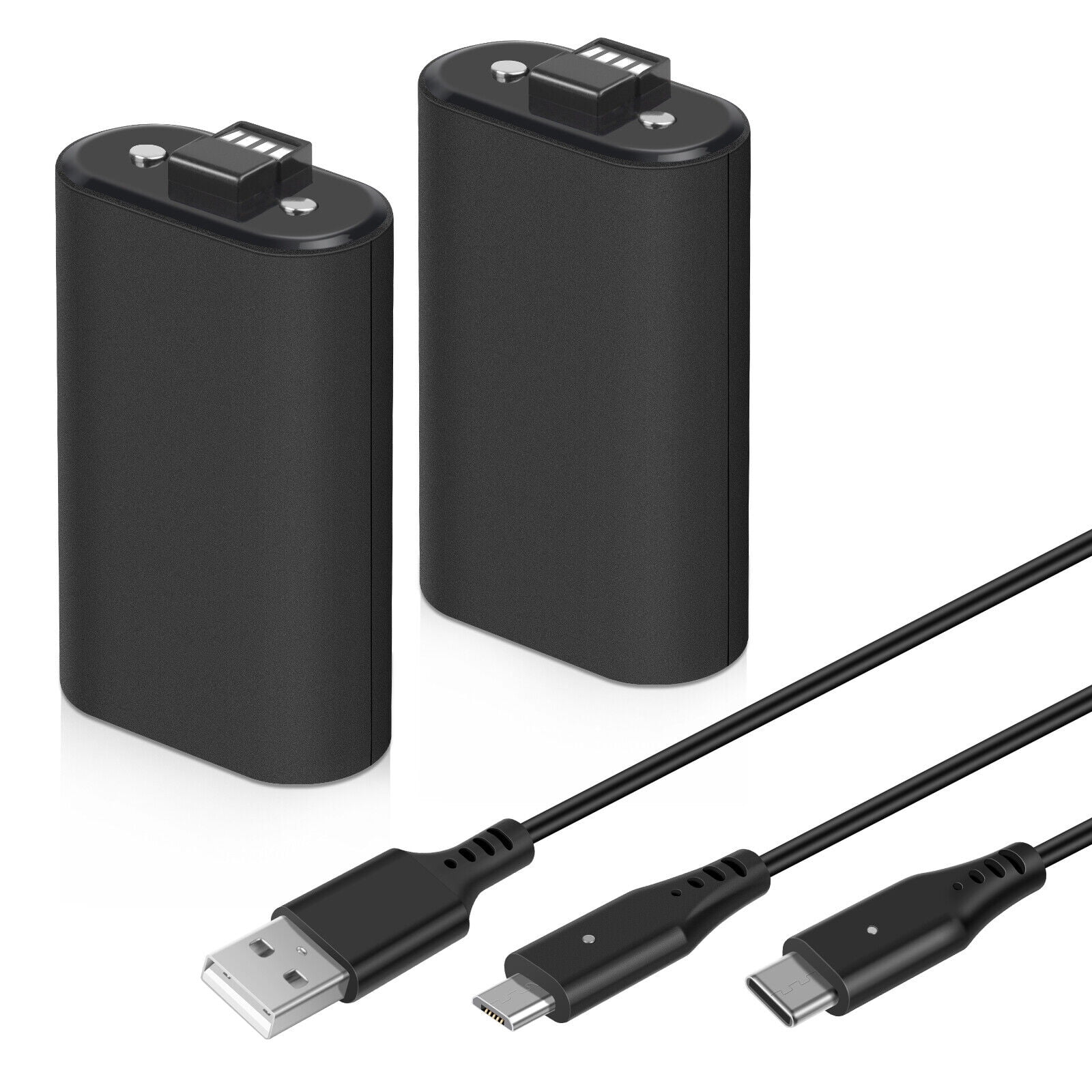 For Xbox One S X/Series X S Controller 2 Rechargeable Battery Pack+USB