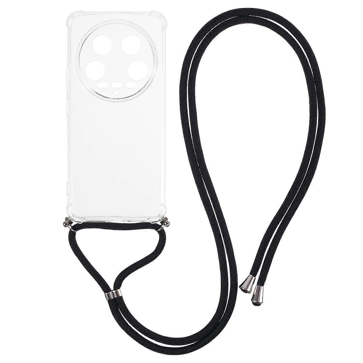 For Xiaomi 14 Ultra Case TPU Antiscratch HD Clear Protective Back Cover with Lanyard