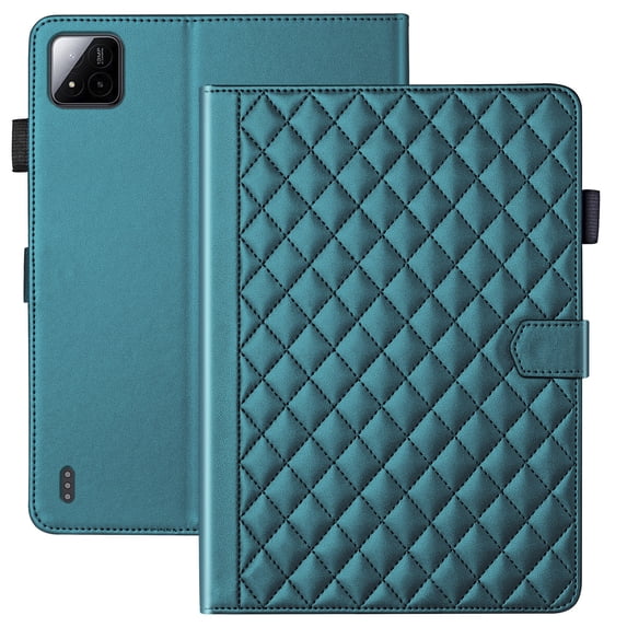 for Xiaomi Poco Pad X1 11.2 inch 2025 Case, Rhombus Pattern Multiple Viewing Angles Stand Slim Folio Cover (Green)