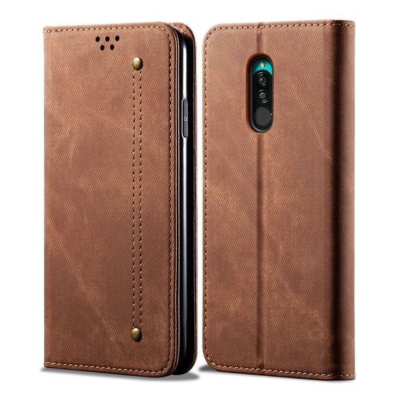 For Xiaomi Redmi 8 Denim Texture Casual Style Horizontal Flip Leather Case with Holder & Card &