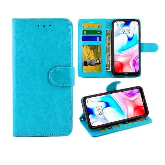 For Xiaomi Redmi 8/Redmi 8A Crazy Horse Texture Leather Horizontal Flip Protective Case with & & &