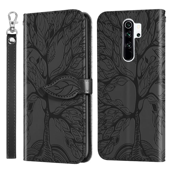 For Xiaomi Redmi 9 Life of Tree Embossing Pattern Horizontal Flip Leather Case with Holder & Card