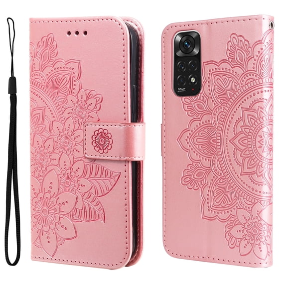 For Xiaomi Redmi Note 11 4G/Redmi Note 11s 4G 7-petal Flowers Embossing Pattern Horizontal Flip