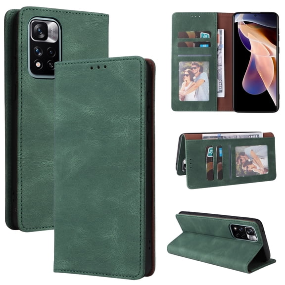 For Xiaomi Redmi Note 11 Pro 5G Simple Suction Closure Leather Phone Case