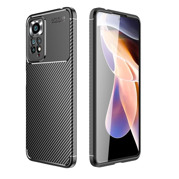 For Xiaomi Redmi Note 11 Pro Overseas Version Carbon Fiber Texture Shockproof TPU Phone Case